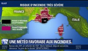 Météo: risque d'incendie très sévère dans le Sud-Est et la Corse