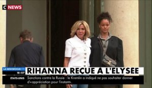 Rihanna reçue à l'Elysée par Brigitte Macron