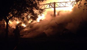 Incendie d'un hangar agricole à Schweighouse-Thann dans le Haut-Rhin