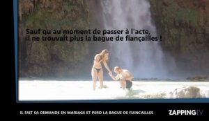 Un homme fait sa demande en mariage dans une cascade et perd la bague de fiançailles (vidéo)