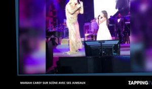 Mariah Carey chante sur scène avec ses jumeaux (vidéo)
