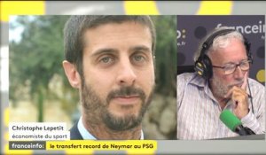 Transfert record de Neymar au PSG ?  "On aura du mal à aller au-delà", estime un économiste du sport