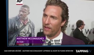 Sam Shepard décédé : Matthew McConaughey apprend sa mort en pleine interview (Vidéo)