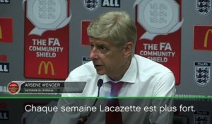 Community Shield - Wenger : "Lacazette est de plus en plus fort"