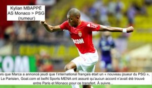JT du Mercato (11/08/17) : Mbappé vers PSG, Dembélé vers Barcelone, Aurier vers MU...