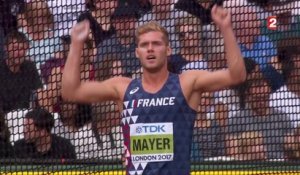 Mondiaux d'athlétisme : Kevin Mayer continue sa route avec un beau lancer au disque