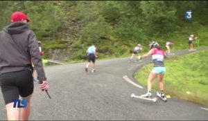 L'équipe de France de biathlon à l'épreuve du ski-roues en Norvège