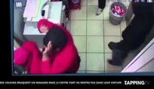 Des voleurs braquent un magasin mais le coffre-fort ne rentre pas dans leur voiture (vidéo)