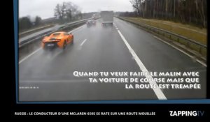 Russie : le conducteur d'une McLaren 650s se rate sur une route mouillée (vidéo)