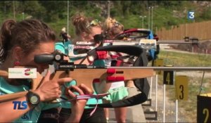 Les filles de l'équipe de France de biathlon en stage en Norvège