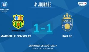 J4 : GS Marseille Consolat - Pau FC (1-1), le résumé