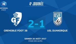 J4 : Grenoble Foot 38 - USL Dunkerque (2-1), le résumé