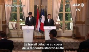 Le travail détaché au coeur de la rencontre Macron-Rutte