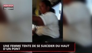 Une femme tente de se suicider en sautant d’un pont, le sauvetage miraculeux (Vidéo)