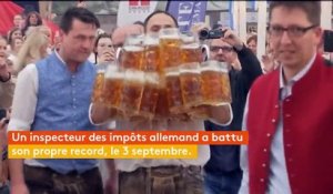 Allemagne : un inspecteur des impôts bat le record du monde du porter de bières