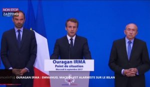Ouragan Irma : Emmanuel Macron est alarmiste sur le bilan (vidéo)