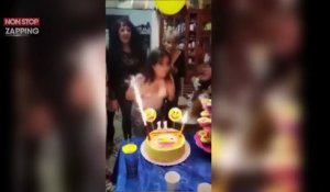 Une jeune fille souffle ses bougies et prend feu (vidéo)
