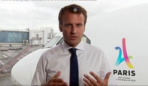 JO 2024 à Paris : "C'est une formidable reconnaissance", lance Emmanuel Macron