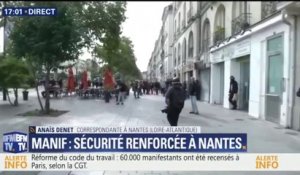 Réforme du code du travail: des échauffourées à Nantes lors de la manifestation