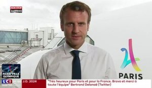 JO 2024 : Emmanuel Macron fier de la victoire de Paris (Vidéo)