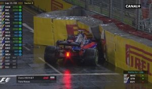 Grand Prix de Singapour - Le violent crash de Daniil Kvyat !