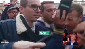 Emmanuel Macron : un fan lui fait un câlin lors d'un selfie (vidéo)