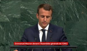 ONU : Aujourd'hui, "il n'y a rien de plus efficace que le multilatéralisme" martèle Emmanuel Macron
