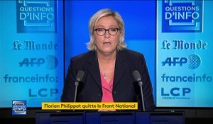 "Je respecte sa décision mais je conteste formellement l'habillage" déclare Marine Le Pen
