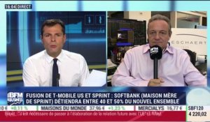 Les tendances à Wall Street: SoftBank détiendra entre 40% et 50% du nouvel ensemble T-Mobile US et Sprint - 22/09