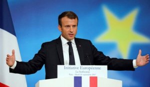 Emmanuel Macron présente sa vision de l'Europe