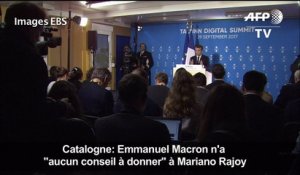 Catalogne: Macron "n'a pas de conseil à donner à Rajoy"