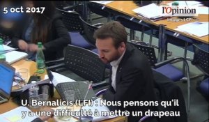 Les Insoumis ne veulent plus du drapeau européen à l’Assemblée