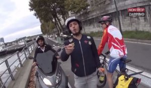 Paris : Une violente dispute éclate entre un cycliste deux scootéristes (Vidéo)