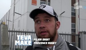 Rouen / Provence Rugby : la réaction de Teva Make
