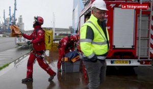 Lorient. Les pompiers du Grimp en manoeuvre à Kergroise