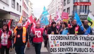 Fonction publique. Près de 800 manifestants à Lannion