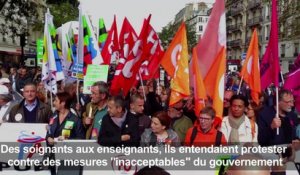 Journée d'action des fonctionnaires à Paris et à Rennes