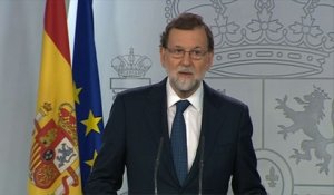 M. Rajoy demande à C. Puigdemont s'il a déclaré l'indépendance