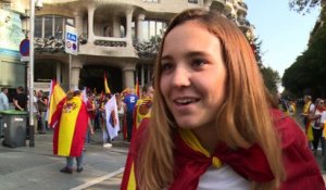 Manifestation pour l'unité à Barcelone pour la fête nationale