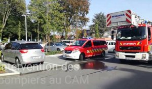 Intervention des pompiers au CAM de Mouscron