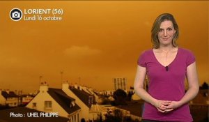 Incroyable ciel orange en Bretagne et Normandie aujourdhui
