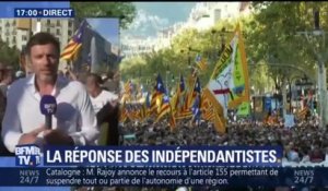 Après les annonces de Rajoy, les indépendantistes manifestent à Barcelone