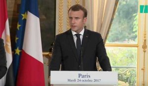 Sur les droits de l'Homme, Macron ne "donne pas de leçon" au maréchal Sissi