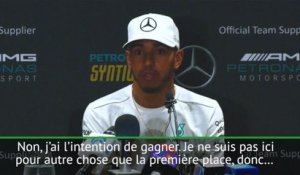 F1 - Hamilton : "Je ne suis pas ici pour autre chose que la première place"
