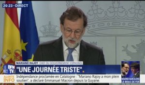 Rajoy détaille les destitutions après la déclaration d'indépendance de la Catalogne