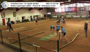 Troisième tour, tir rapide double, Club Elite Féminin, J3, Béziers contre Le Vernet, octobre 2017