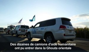 Syrie: un convoi d'aide entre dans la Ghouta orientale assiégée