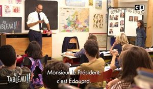 Edouard Philippe appelle Emmanuel Macron pendant l'émission "Au Tableau !" sur C8