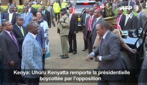 Kenyatta remporte la présidentielle boycottée par l'opposition