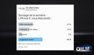 ORLM-274 :  2P - Notre sondage, 45% à ne pas vouloir changer d'iPhone